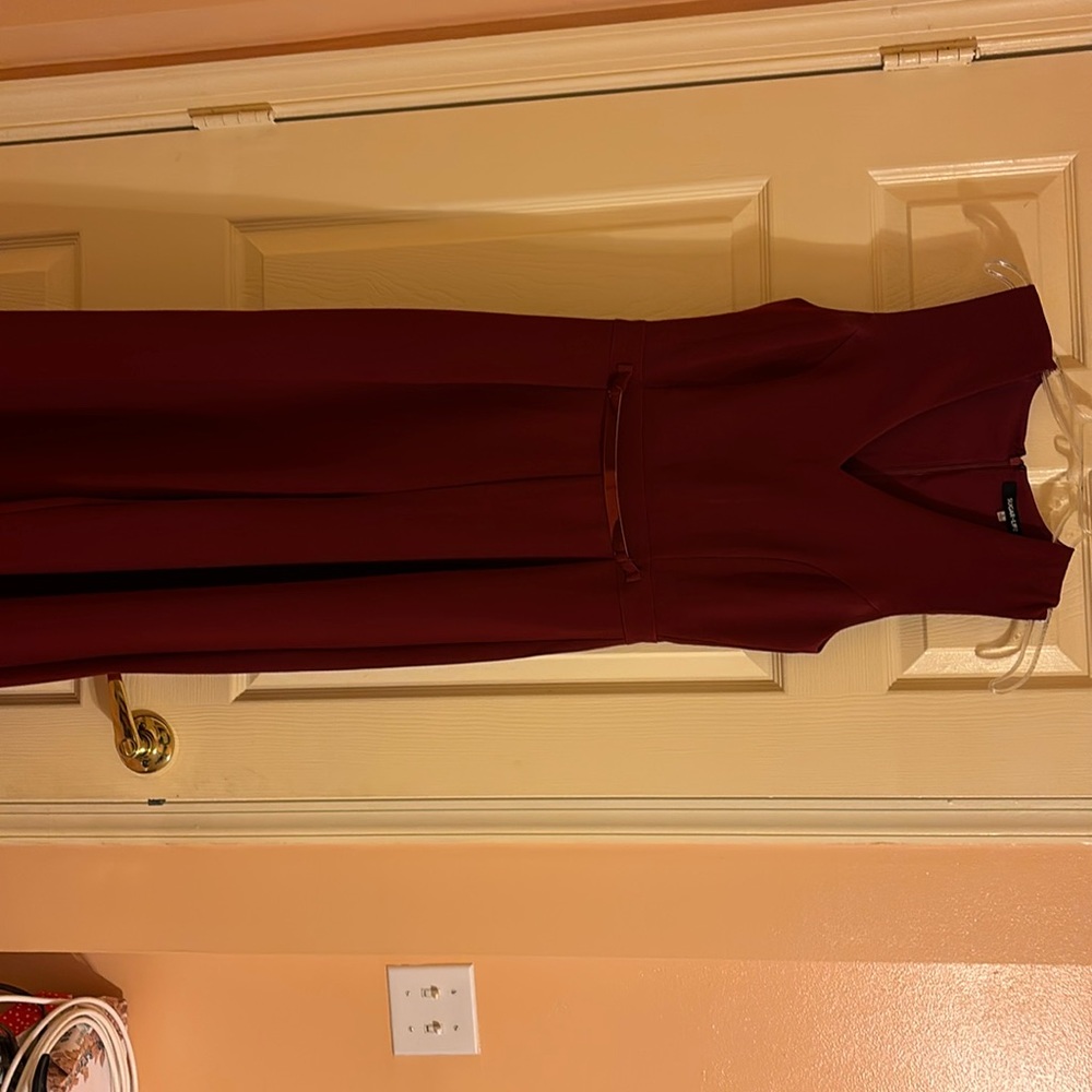 Burgundy pant suit